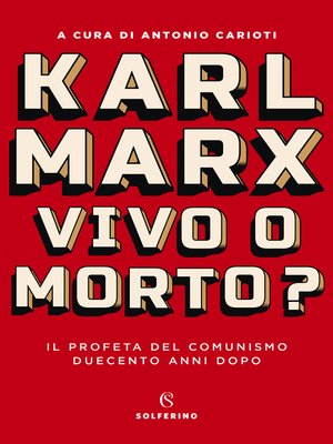 cover image of Karl Marx. Vivo o morto?